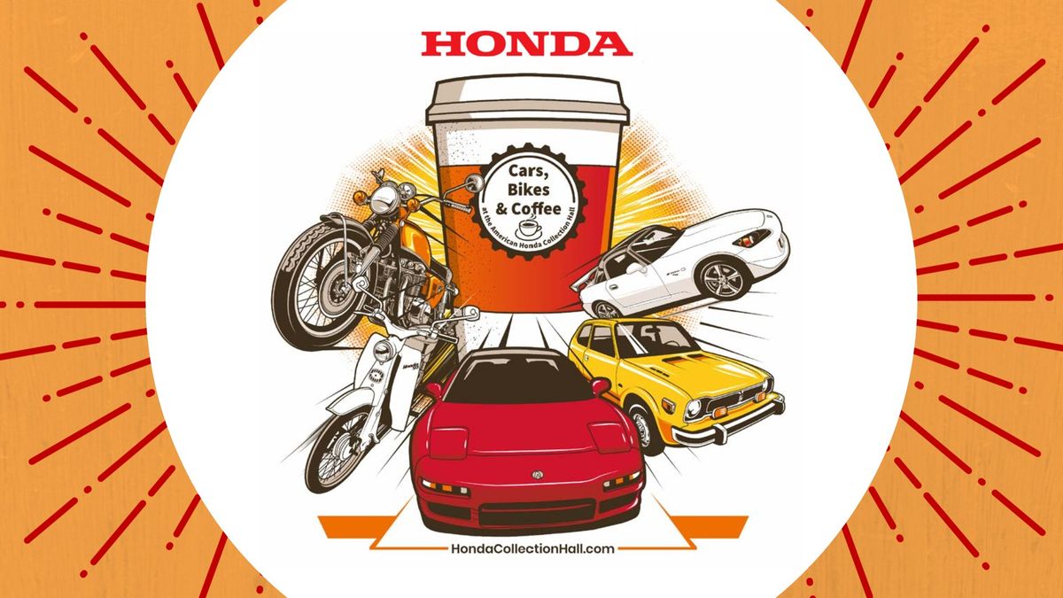 Cars, Bikes & Coffee at the American Honda Collection Hall