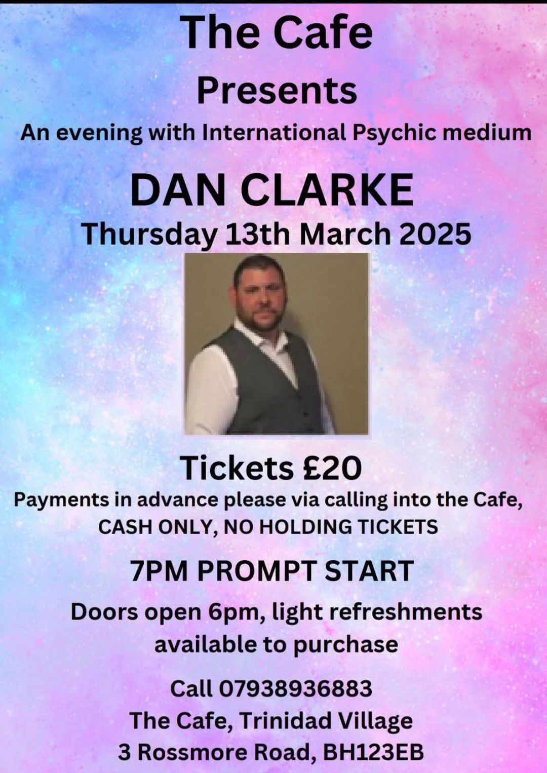 Dan Clarke - an evening with International Psychic Medium 