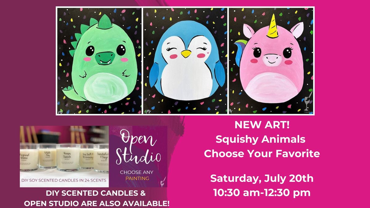 NEW ART-Squishy Animals Choose Your Favorite Starting at $35-Make Dads Day Special!