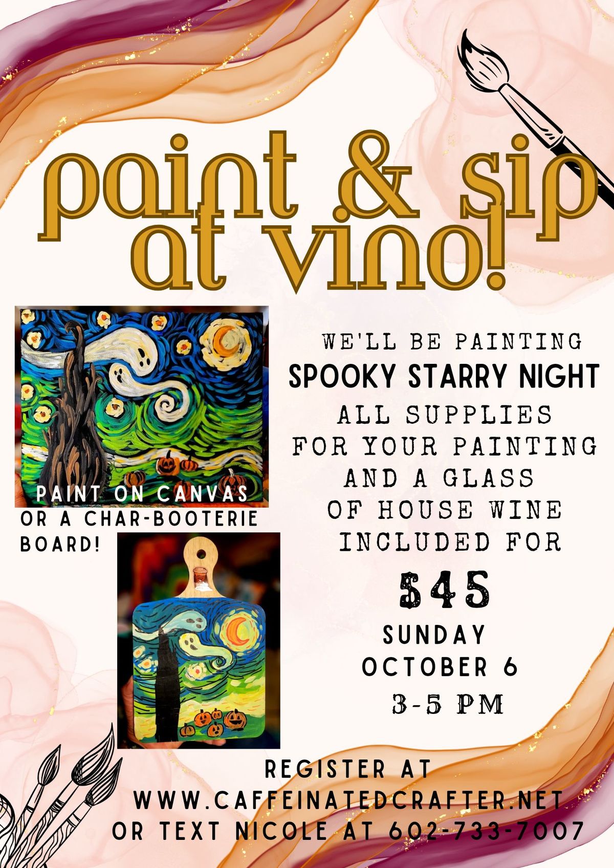 Paint & Sip at Vino! - Spooky Starry Night