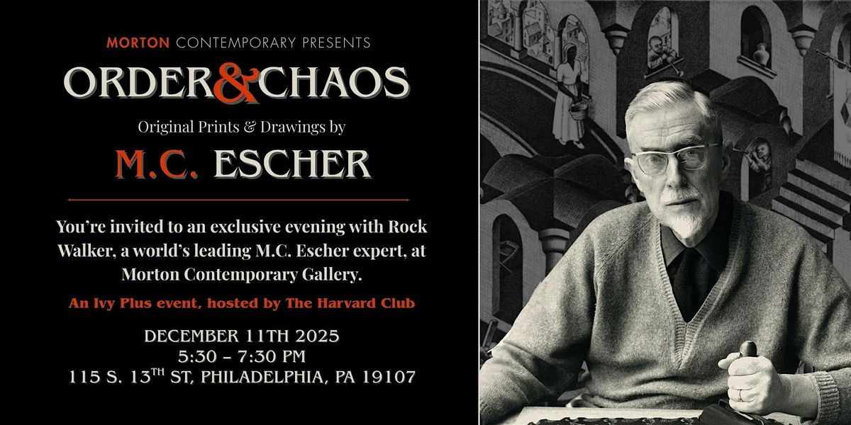 An Evening with the world\u2019s leading M.C. Escher expert: ARTIST TALK LIVE