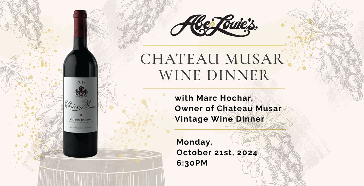 Chateau Musar Vintage Wine Dinner