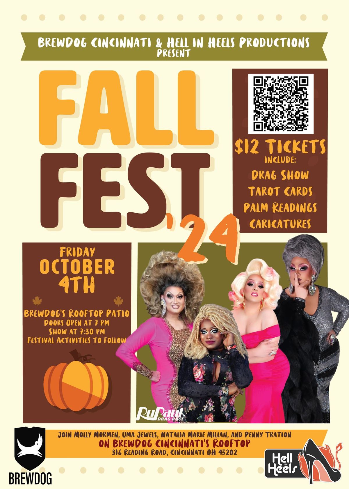 2024 Rooftop Drag Show and Fall Festival at BrewDog Cincinnati