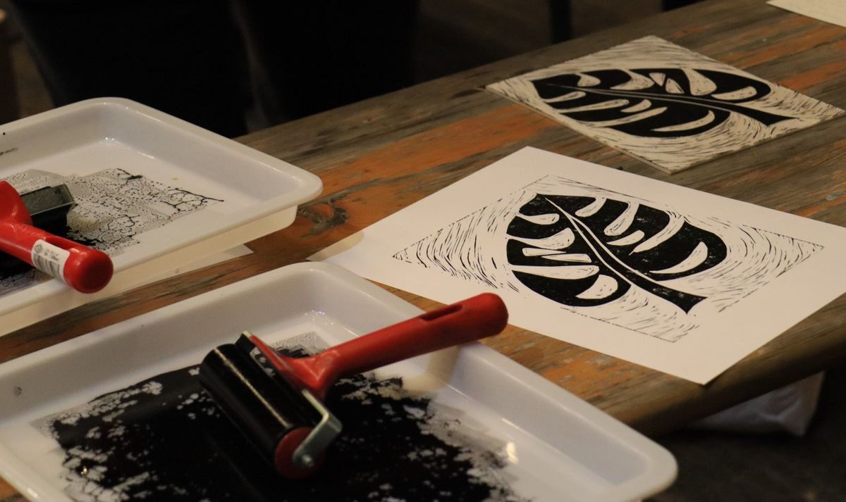 Lino Printing workshop Leeds