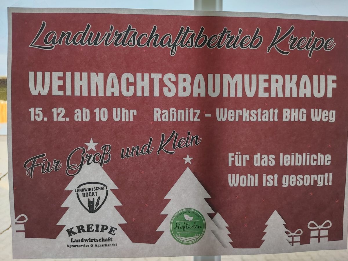 WEIHNACHTSBAUMVERKAUF