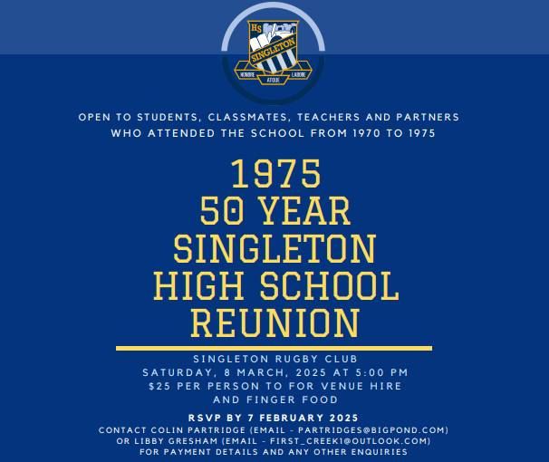 50 Year Singleton High School Reunion