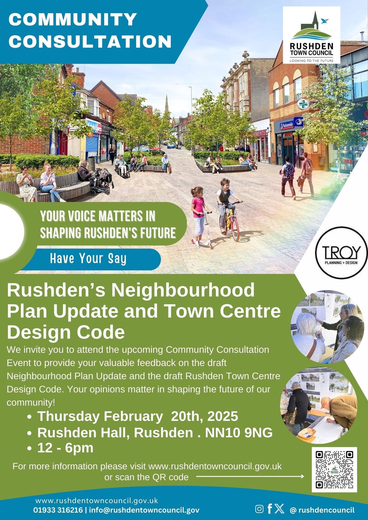 Rushden Neighbourhood Plan Update: Community Consultation Drop-In