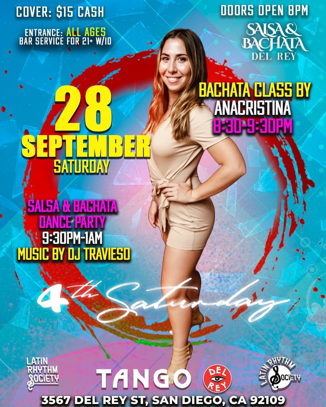 SALSA & BACHATA DEL REY SATURDAY SEP 28TH