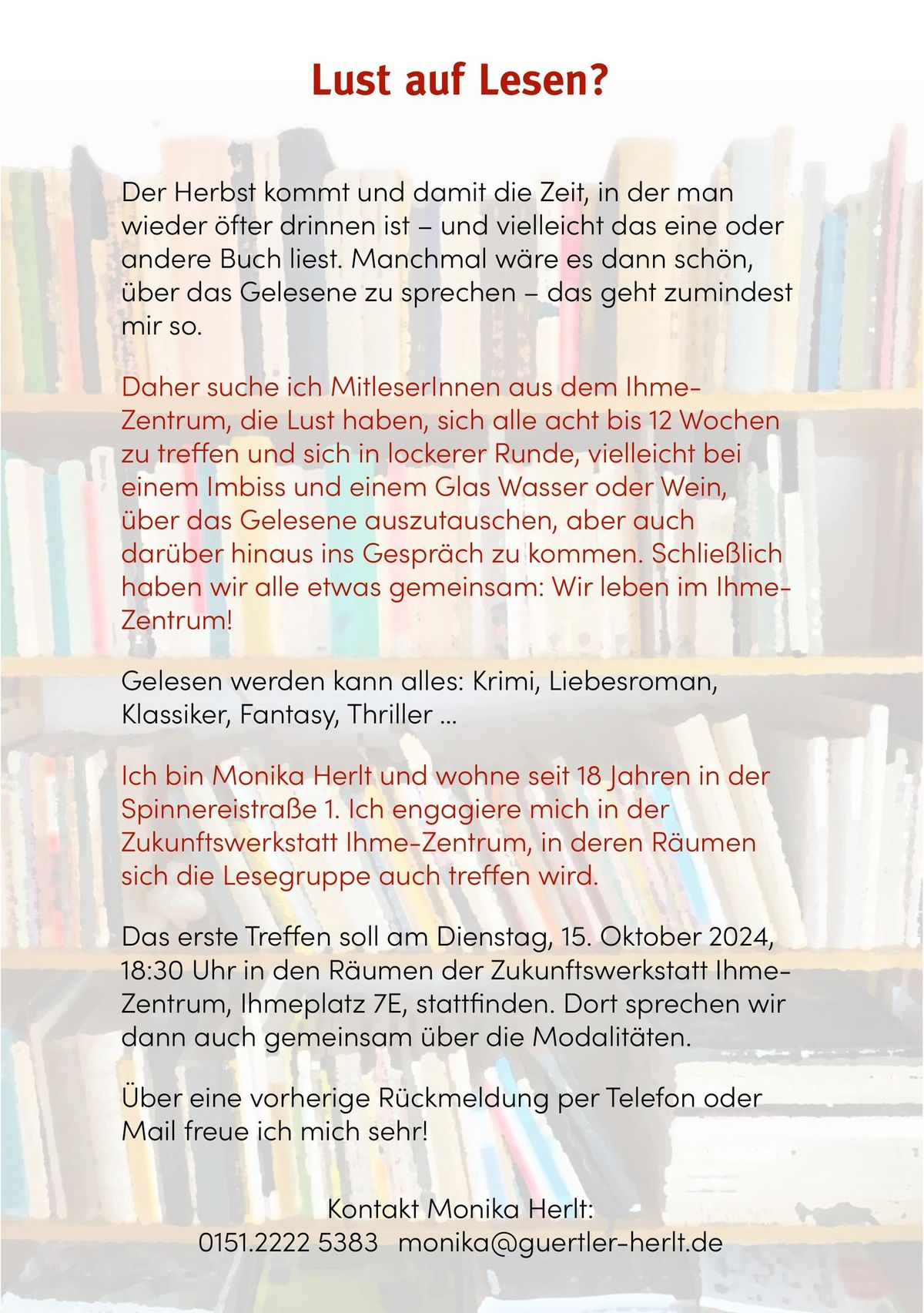 Lust auf Lesen? - Buchclub @ ZWIZ 