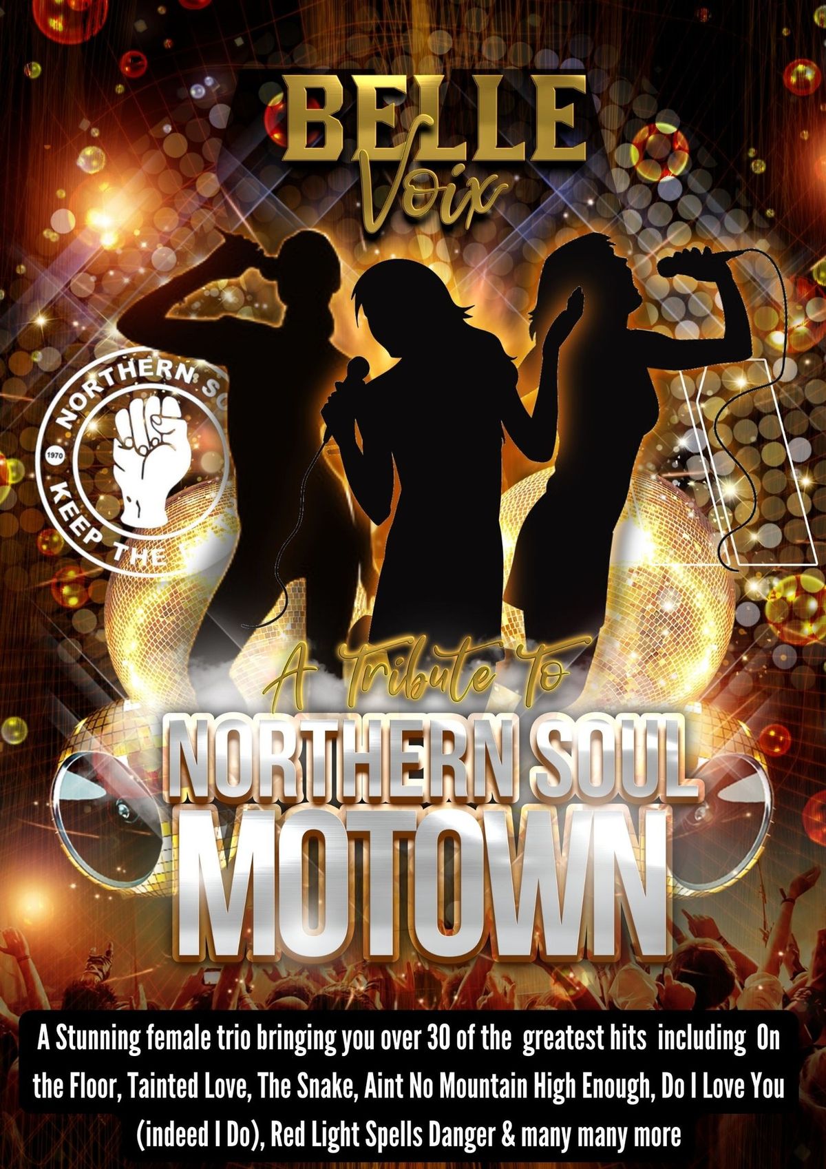 A Tribute to Northern Soul & Motown - Belle Voix Trio - Gateshead - 25th Oct 24