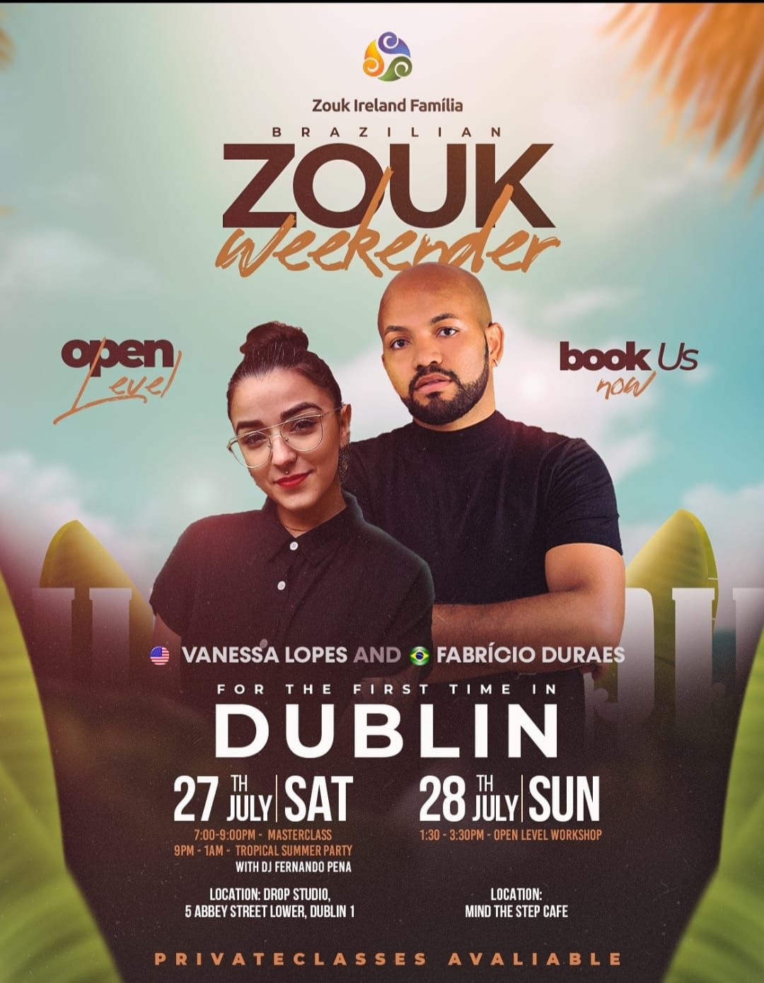 Zouk Weekender with Fabric\u00edo Dur\u00e3es - First Time in Dublin 