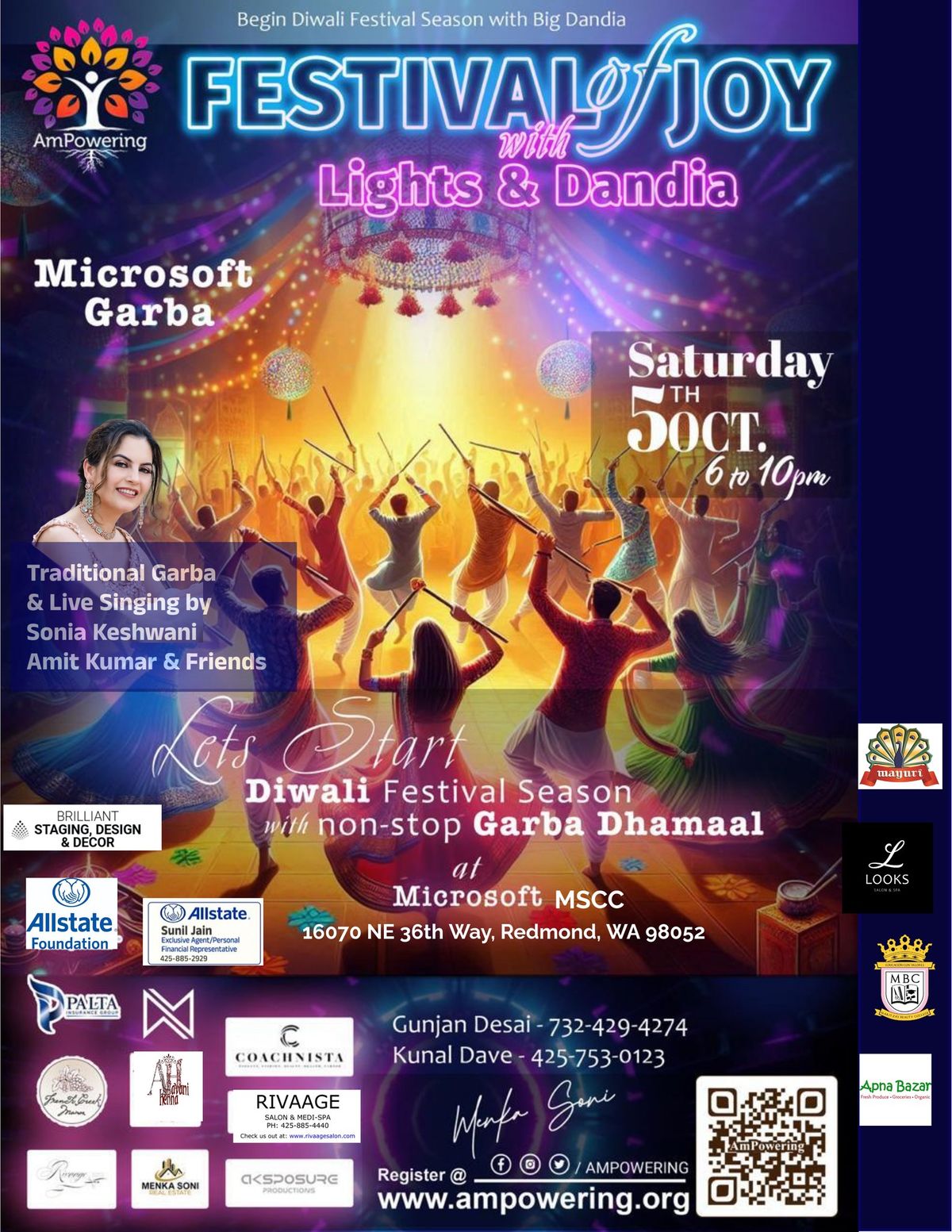 AmPowering's Garba & Dandiya For Microsoft GIVE Campaign