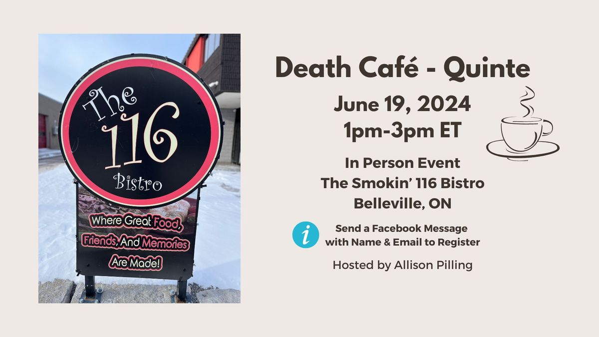 Death Cafe - Quinte June 2024 Event
