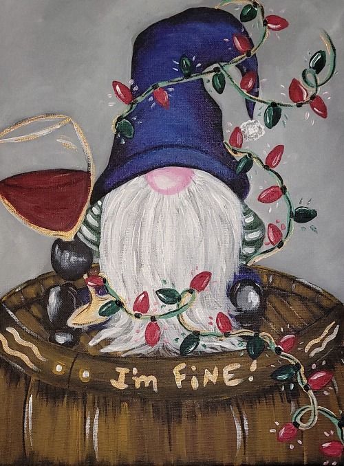 Paint Night- I'm FINE Gnome