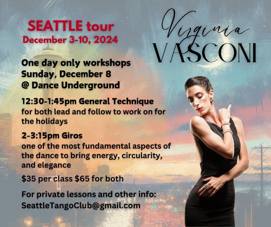 Virginia Vasconi December Seattle Tour