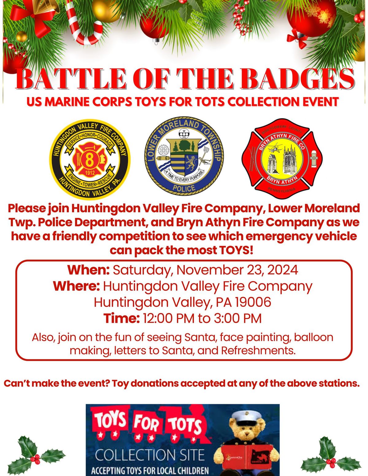 Toys for Tots Battle of the Badges