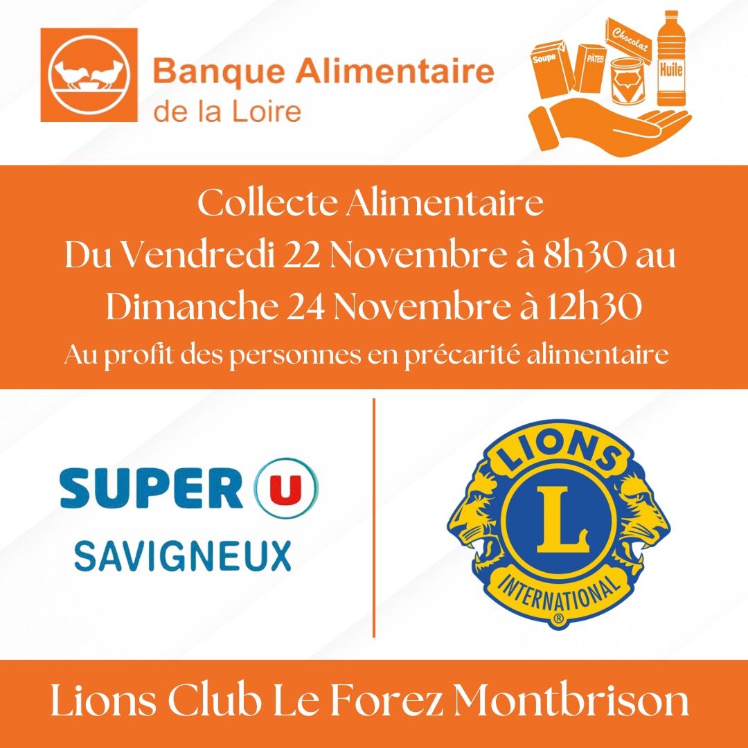 Collecte Alimentaire Banque Alimentaire - Lions Club le Forez Montbrison 