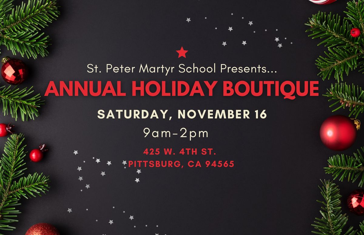 St. Peter Martyr School Annual Holiday Boutique 