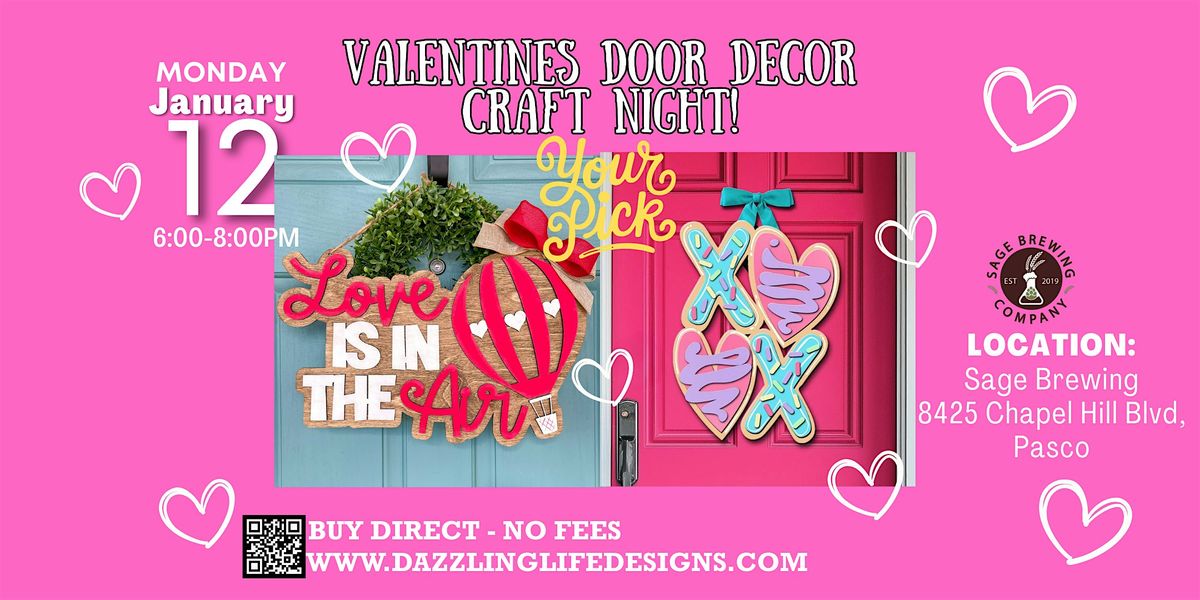 Valentine Door D\u00e9cor Craft Night