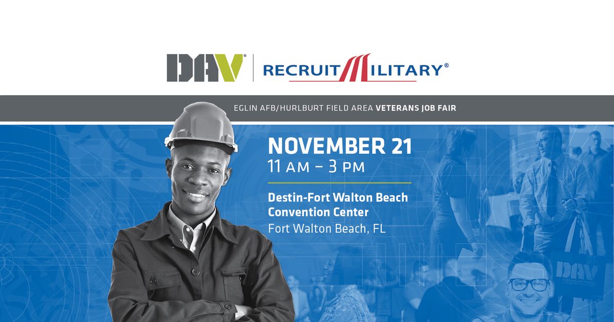 DAV | RecruitMilitary Eglin AFB \/ Hurlburt Field Area Veterans Job Fair