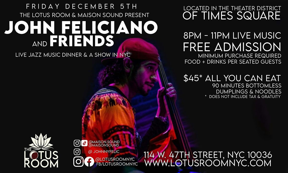 John Feliciano & Friends- Free LIVE Jazz Music Show NYC Times Square 12\/5