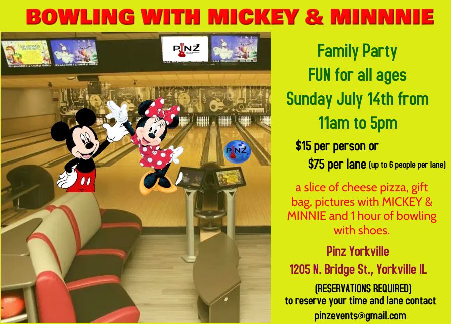 Bowling with the Mickey & Minnie Mouse
