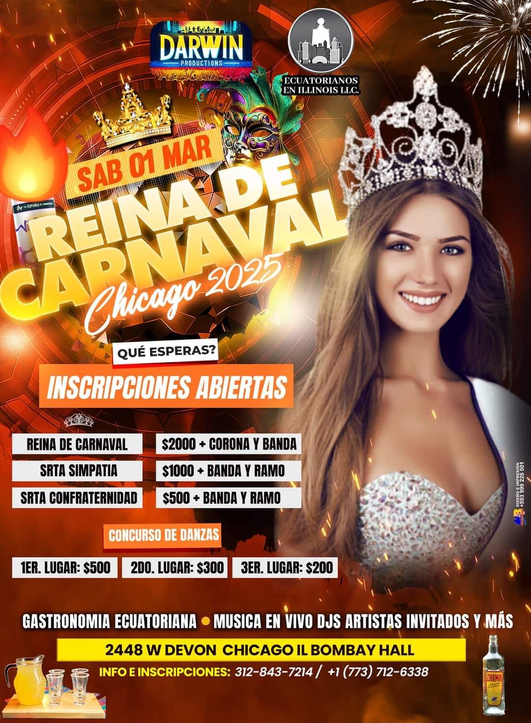 @CHICAGO CARNAVAL ELECCI\u00d3N Y CORONACION REINA DEL CARNAVAL ECUADOR CHICAGO IL 2025