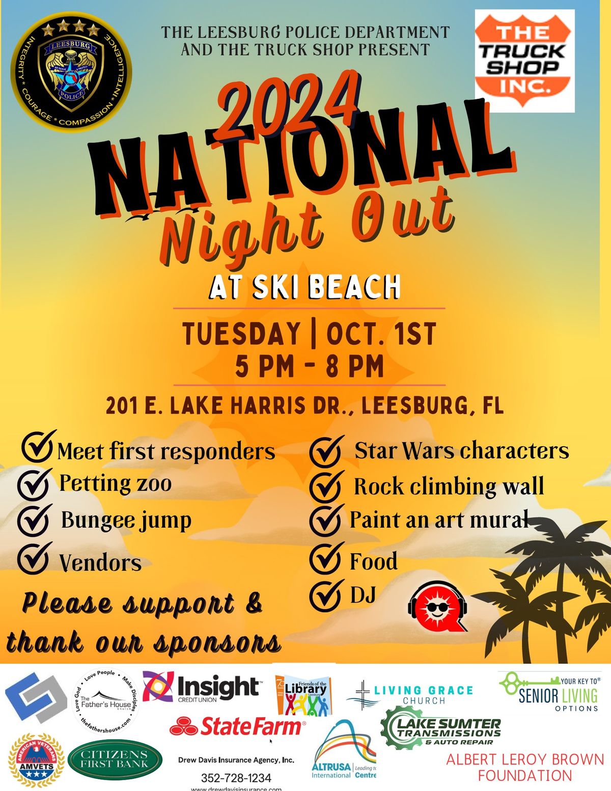 National Night Out @ Ski Beach Leesburg FL 