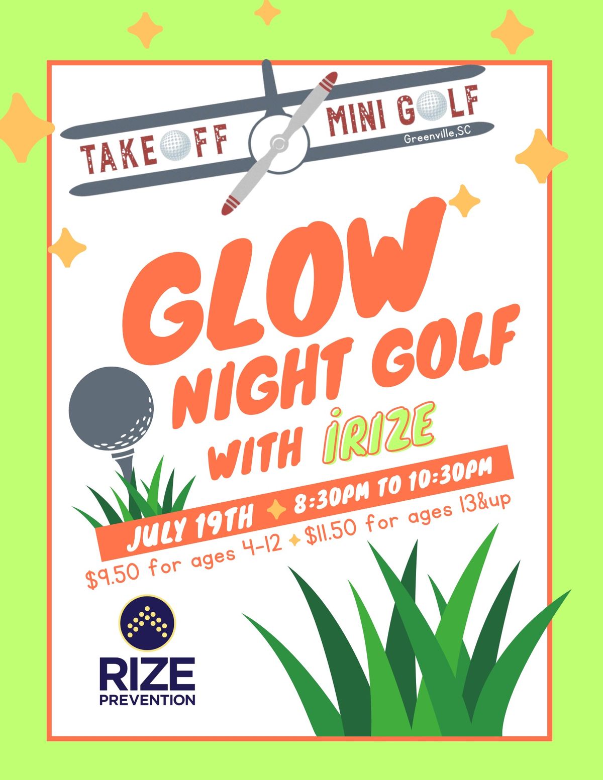 Glow Night Golf with iRIZE