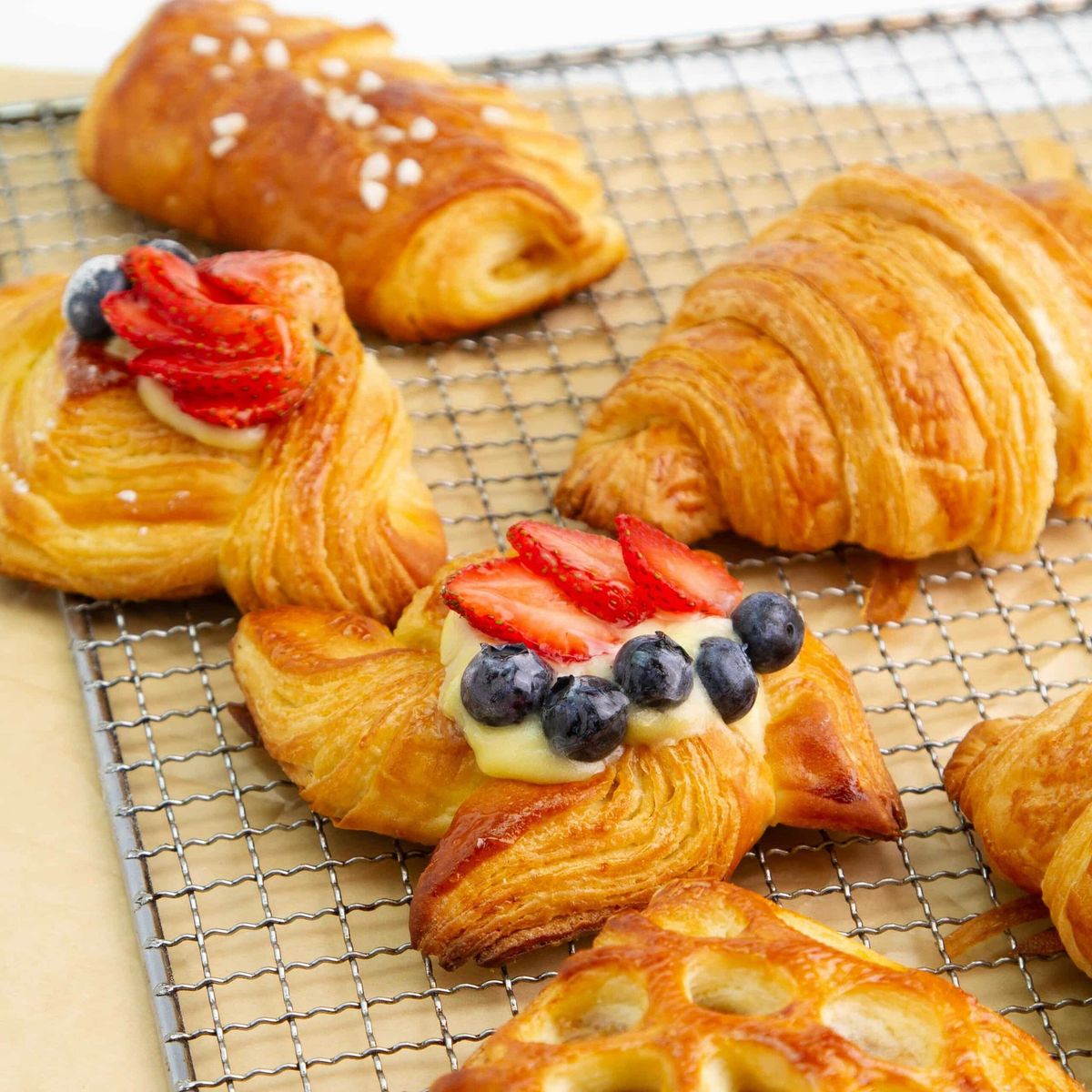 French Croissants, Danish Pastries, & Mimosas