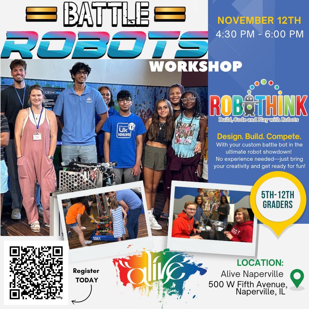 RoboThink BattleBots Workshop - For 5th - 12th Graders FREE