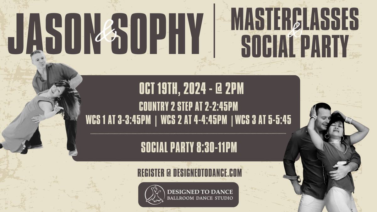 Jason & Sophy Masterclass & Social Party