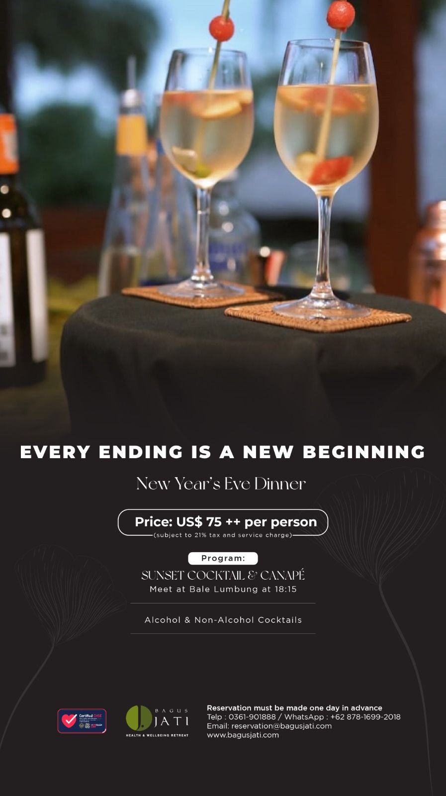 EVERY ENDING IS A NEW BEGINNING New Year\u2019s Eve Dinner