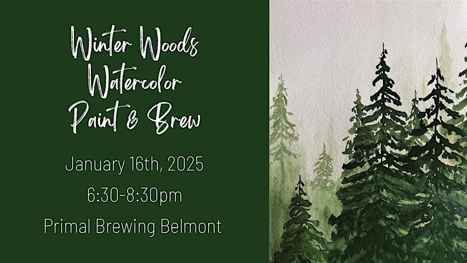 Winter Woods Watercolor Paint & Brew