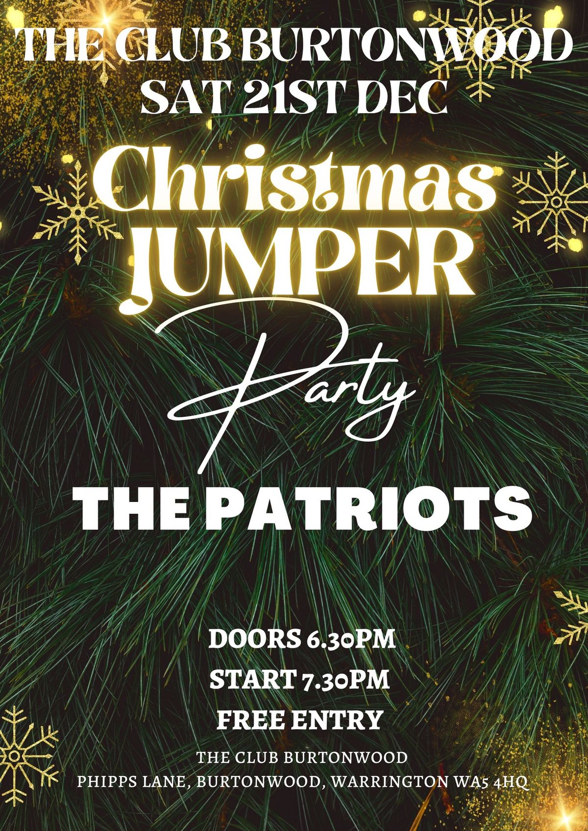 Christmas Jumper Party with The Patriots 