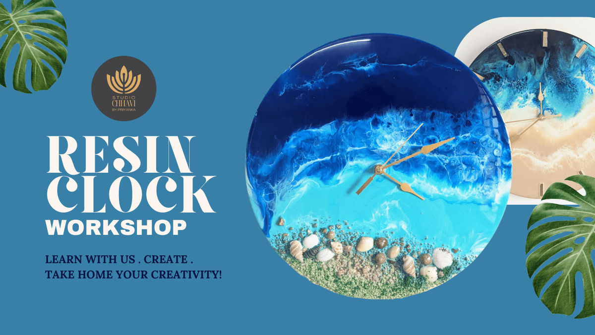 Resin ocean clock workshop