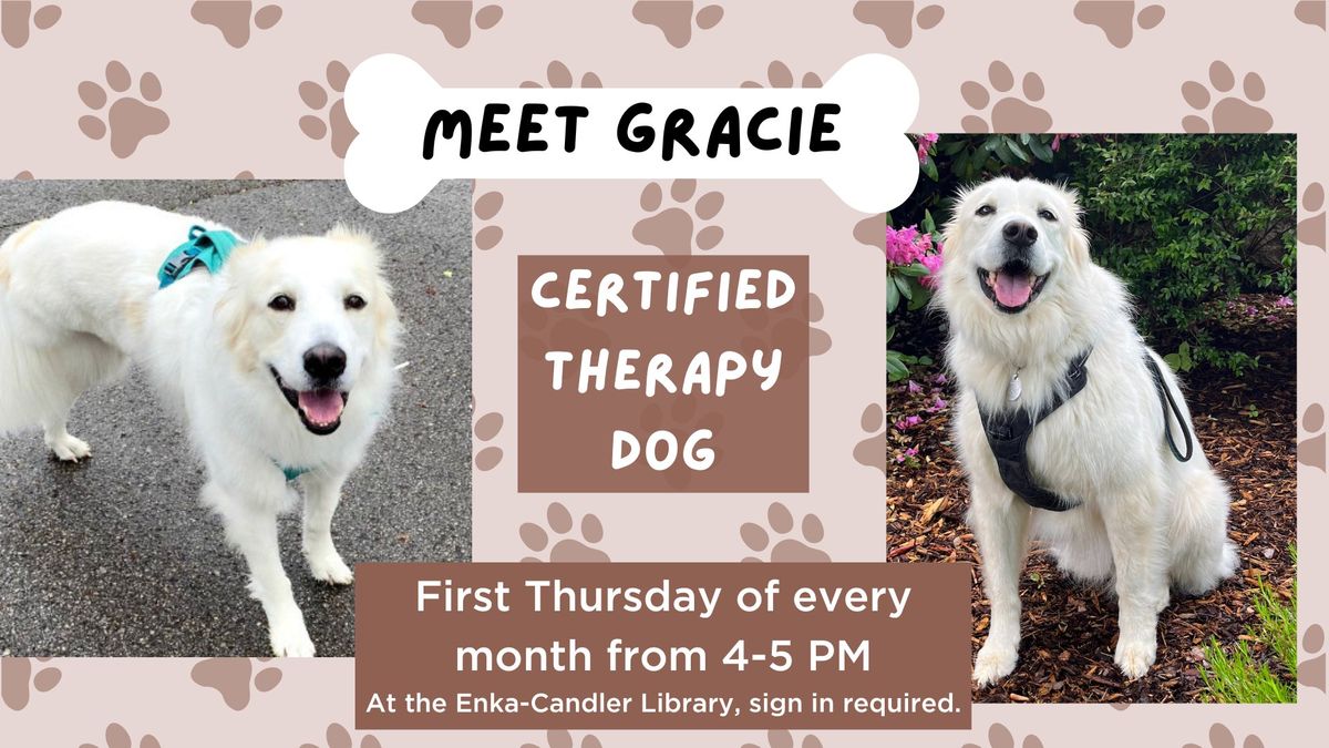 Meet Gracie! Read to a therapy dog