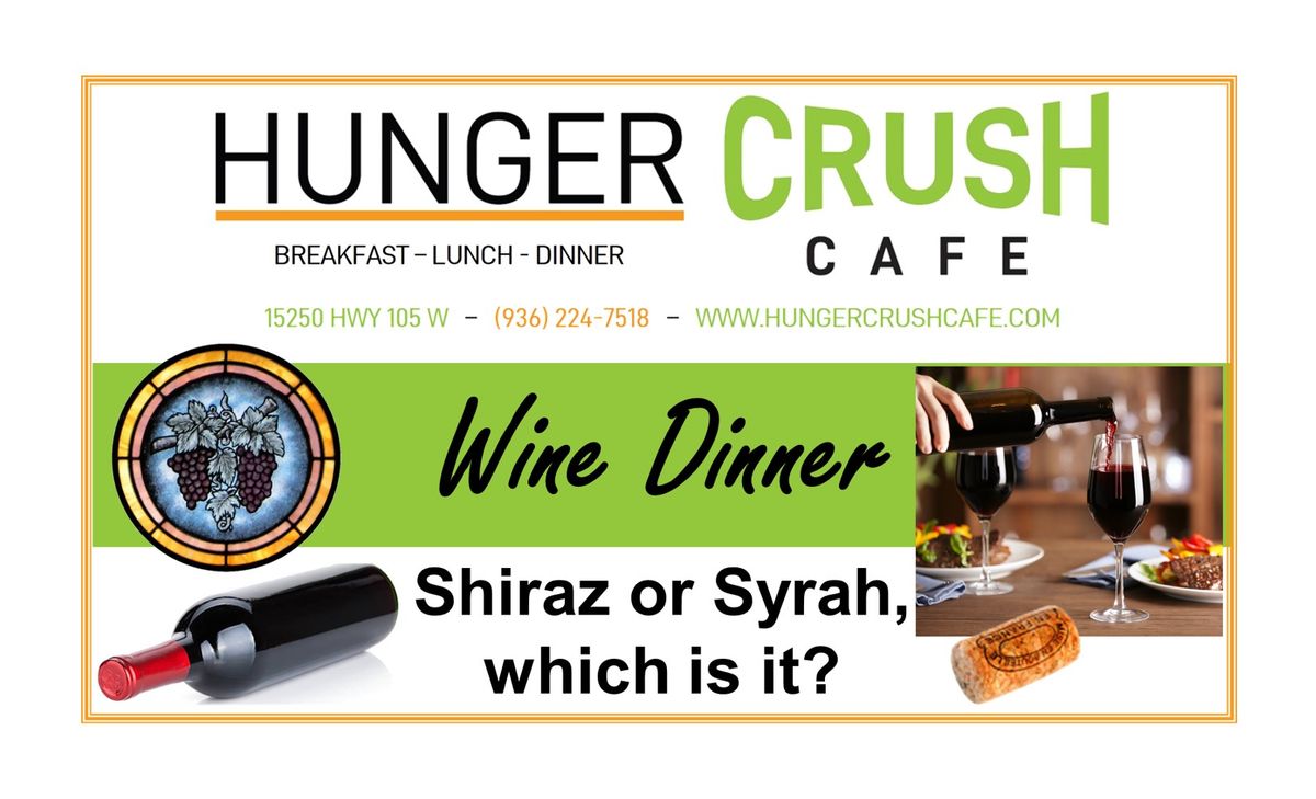 Wine Dinner - Shiraz or Syrah, Which Is It?