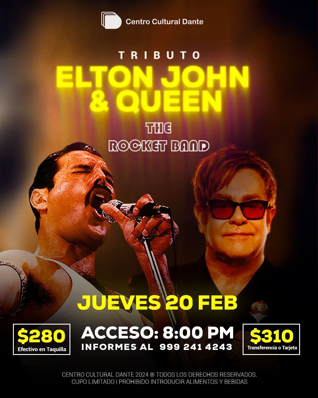 TRIBUTO ELTON JOHN & QUEEN - THE ROCKET BAND