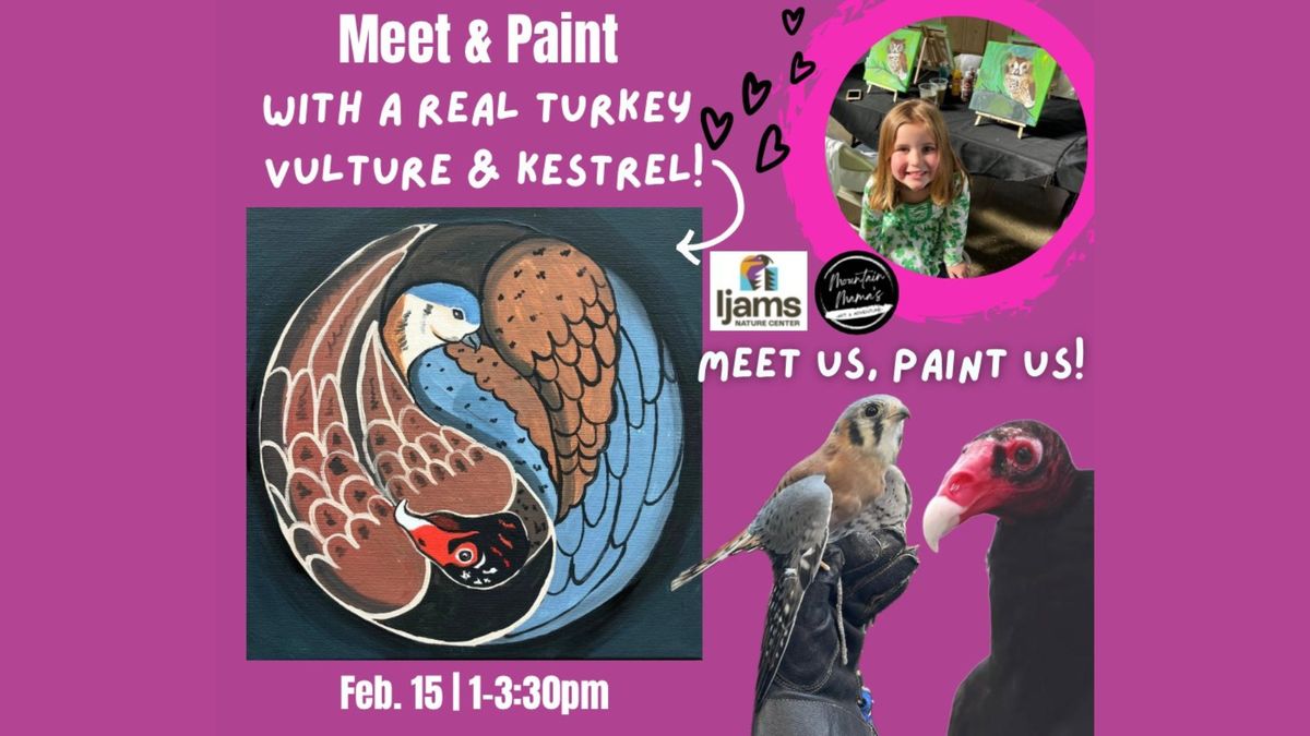 CREATIVE SERIES: Paint with a Turkey Vulture and American Kestrel