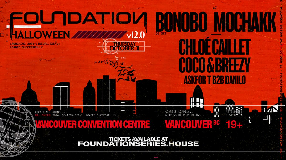 Foundation v12.0 Halloween w\/ Bonobo, Mochakk + more