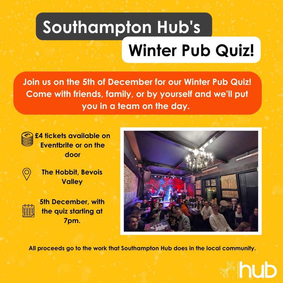 Southampton Hub's Winter Pub Quiz!