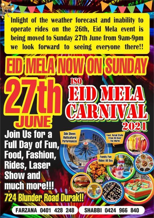 Eid Mela Carnival 2021, 724 Blunder Rd, Durack QLD 4077, Australia, 27