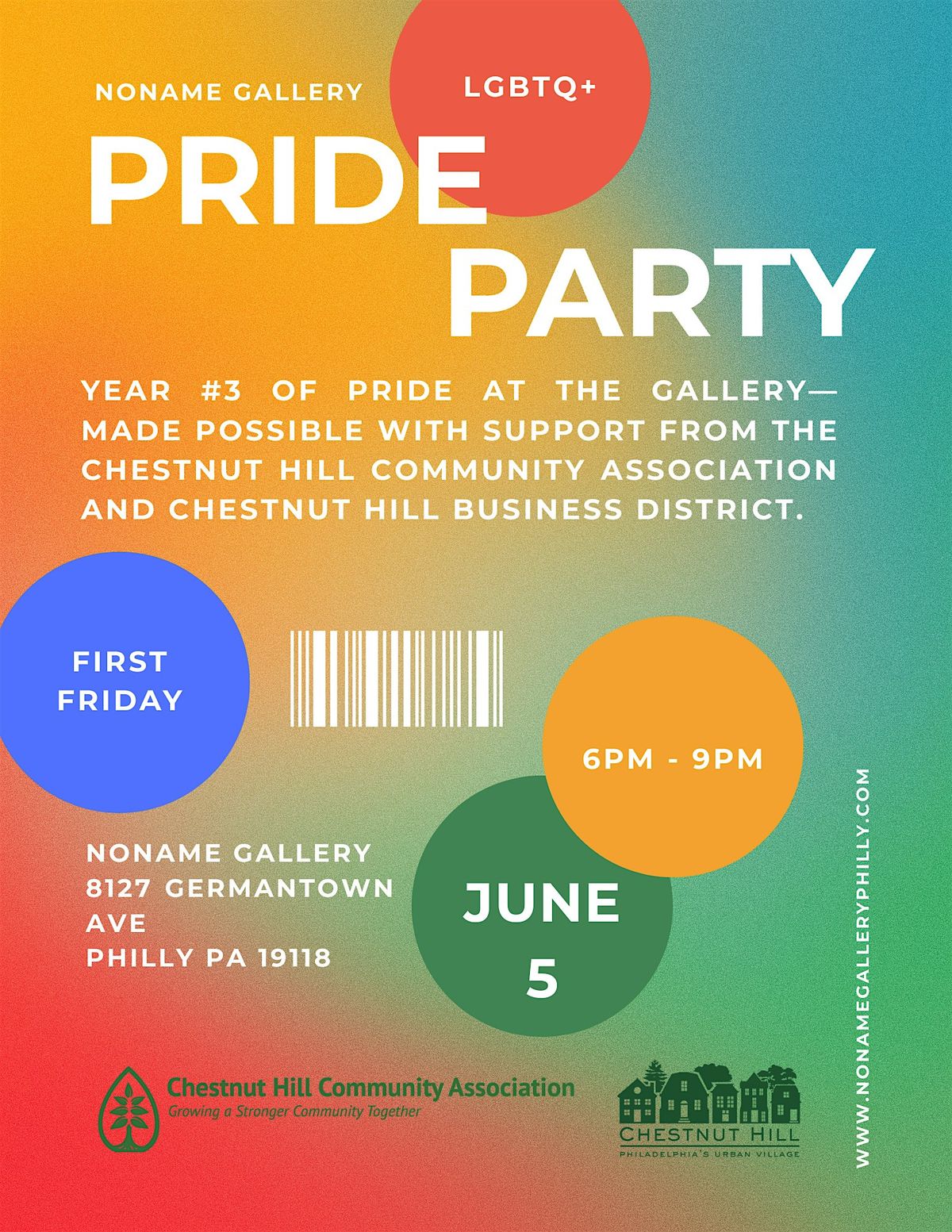 3rd Annual Pride Party at NoName Gallery