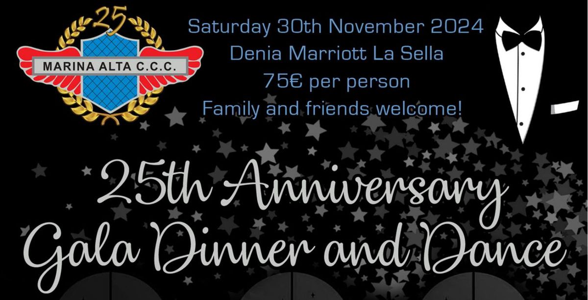 25th Anniversary Gala Dinner & Dance