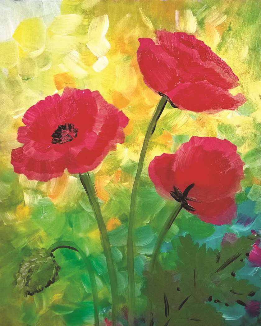 Paint and Sip: Red Poppies
