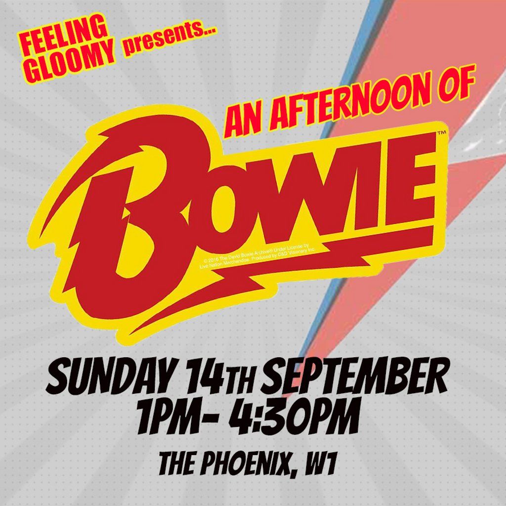 An Afternoon of David Bowie, 1pm-4:30pm *Over 1\/3 sold*