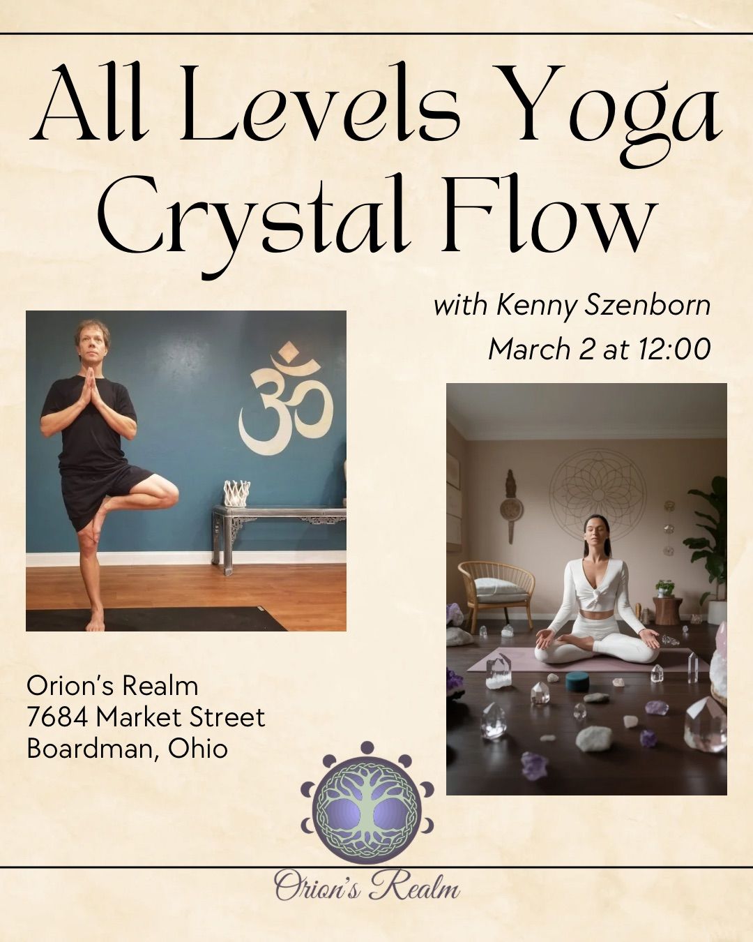 Crystal Yoga All Levels Flow with Kenny Szenborn