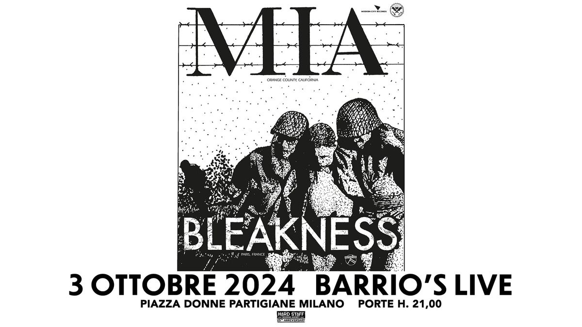 M.I.A. + BLEAKNESS dal vivo al Barrio's Live Milano