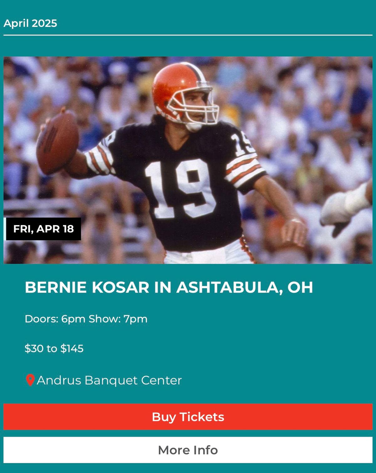 Bernie Kosar Meet and Greet